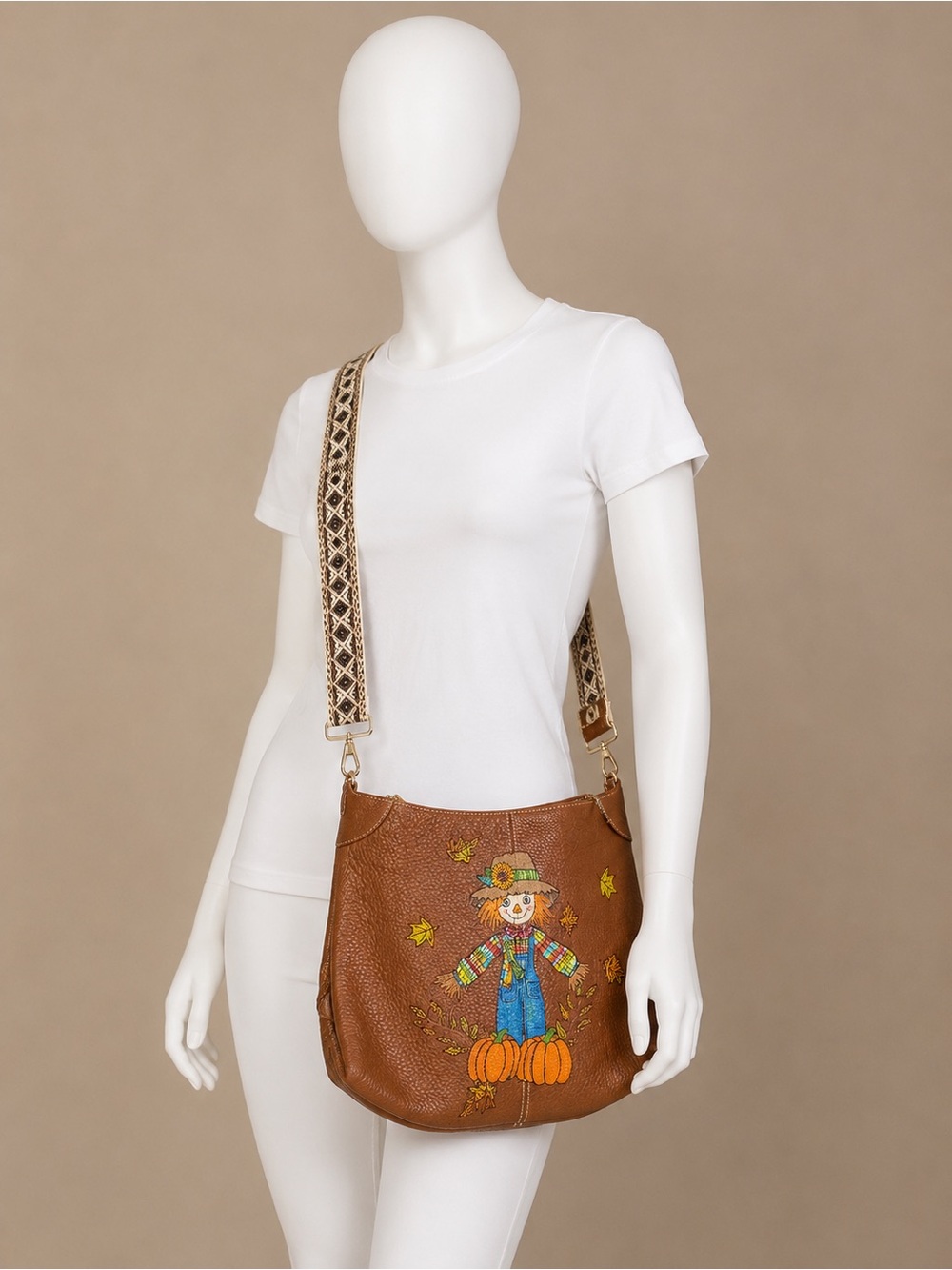 Dooney & Burke - Hand Painted - Scarecrow - Fall - Crossbody Bag - One of a kind - Picture 9 of 9